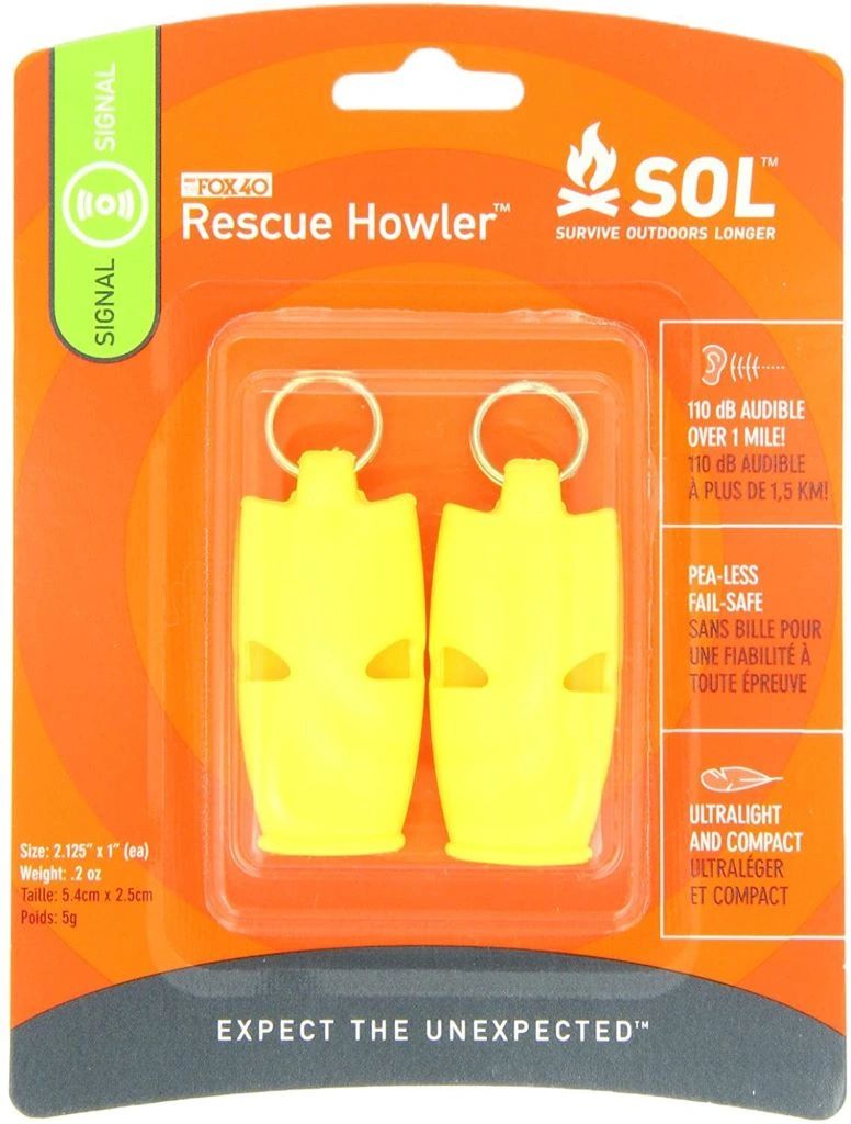 SOL Rescue Howler Whistle, Two-Pack (0140-1002)